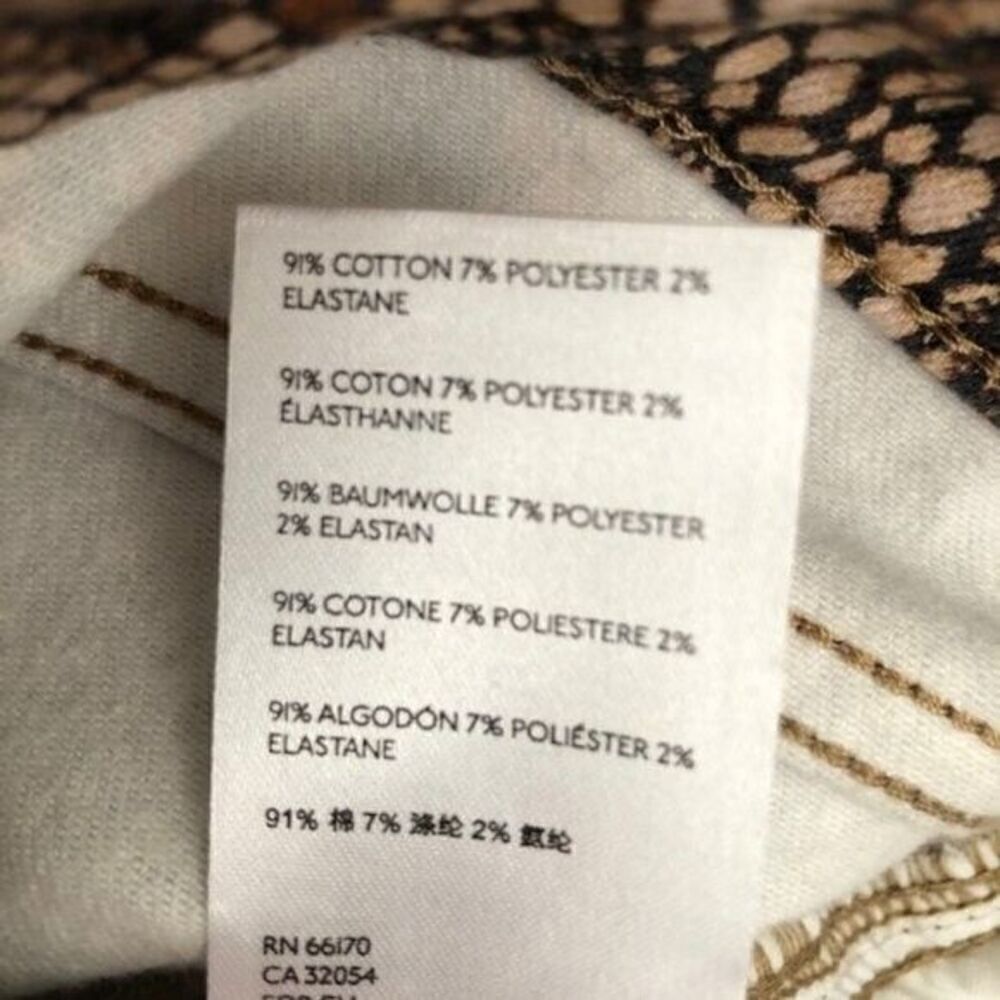 Free People Womens Raw High Rise Snake Print Jeggings Size 29 - Picture 11 of 12